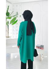 peri çizgili oversize salaş triko tunik benetton 3