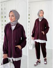 perla premium burgaz oysho takım bordo