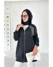 alix oysho şeritli kap siyah