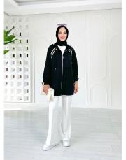 alix oysho şeritli kap siyah 2