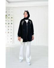 alix oysho şeritli kap siyah 3