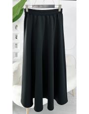scuba beli lastikli etek siyah