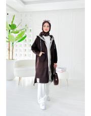 fashion üç iplik spor kap acı kahve 3