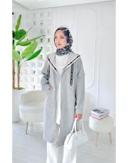 fashion üç iplik spor kap gri