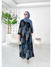 ithal daire kadife elbise siyah 2