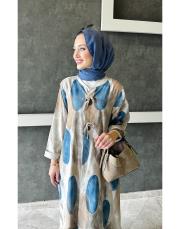 ithal daire kadife elbise taş 2