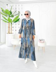 ithal daire kadife elbise antrasit 2