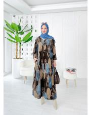 ithal daire kadife elbise kahve 3