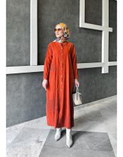 ithal fersaa kadife aplike detay gömlek kiremit 2