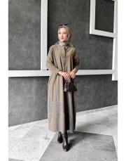 ithal fersaa kadife aplike detay gömlek vizon 2