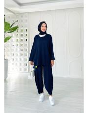 retro iki ip salaş takım lacivert 2