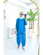 retro iki ip salaş takım mavi