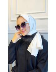 l jakarlı şal ekru