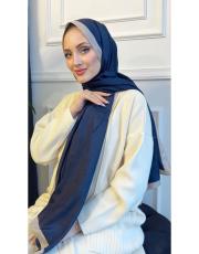 monogram şal lacivert