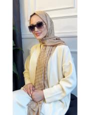 ay jakarlı şal sütlü kahve