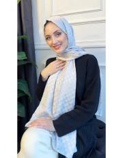 ay jakarlı şal gri