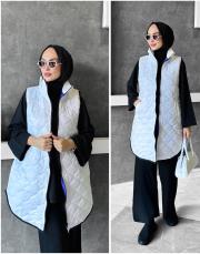 beta kapitone yelek beyaz