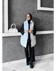 beta kapitone yelek beyaz 2