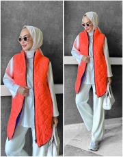 beta kapitone yelek turuncu