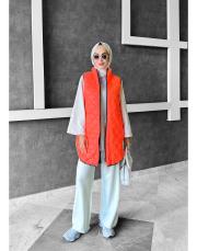 beta kapitone yelek turuncu 2