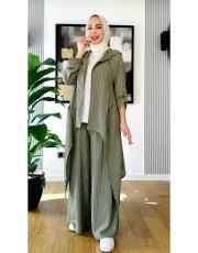 zeytin nakışlı tasarım takım haki