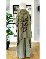 zeytin nakışlı tasarım takım haki 2