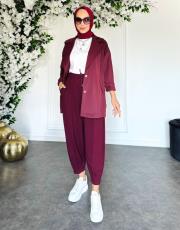 pens paça konik oysho pantolon bordo