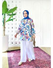 masha ithal ceketli keten takım ekru