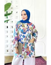 masha ithal ceketli keten takım ekru 2