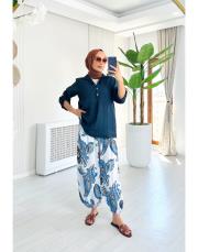 asena ithal viskon şalvar  pantolon ekru