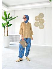 asena ithal viskon şalvar  pantolon indigo