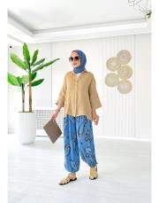 asena ithal viskon şalvar  pantolon indigo 3