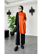 arven merserize triko salaş tunik turuncu 2