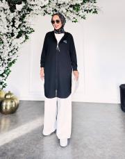 kampanyalı fermuarlı iki ip kap siyah 2