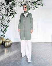 kampanyalı fermuarlı iki ip kap haki 2