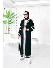 saç örgü triko hırka siyah 3