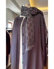 düğmeli merserize ferace hırka antrasit 3