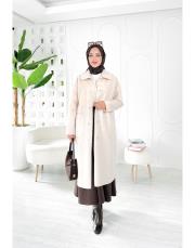 santa tay tüğü oversize kap bej 2