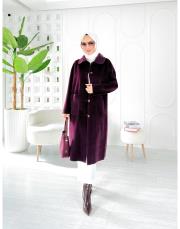 santa tay tüğü oversize kap mürdüm