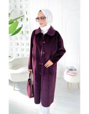 santa tay tüğü oversize kap mürdüm 2