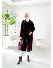 santa tay tüğü oversize kap mürdüm 3