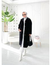 santa tay tüğü oversize kap siyah 3