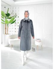 santa tay tüğü oversize kap antrasit