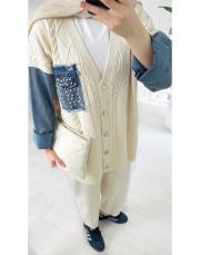 kot garnili hırka ekru 2