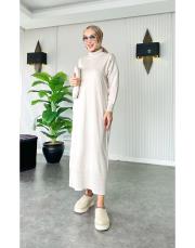 tasarım çıkarılabilir broşlu portatif tek omuz süveterli merserize elbise takım taş 2