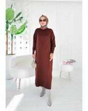 neva merserize standart elbise kahve 3