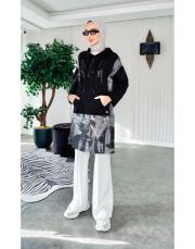 tasarım walk nakış iki ip tunik siyah 2