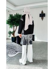 tasarım walk nakış iki ip tunik siyah 3