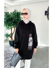 barbel tasarım  iki ip tunik siyah 2