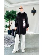 barbel tasarım  iki ip tunik siyah 4